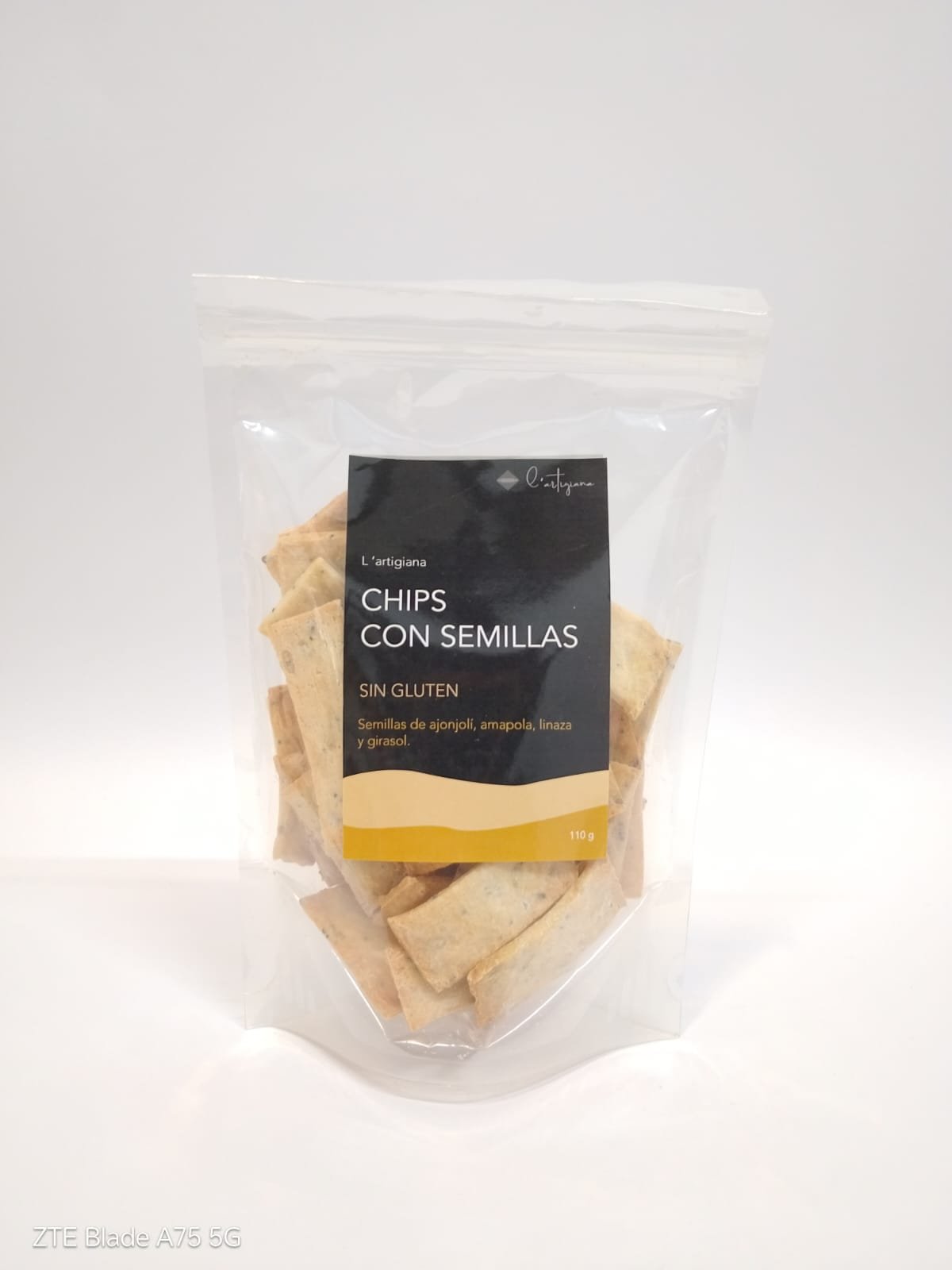 L´artigiana Chips con semillas GF